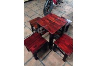 Bộ bàn ghế cf mộc (bàn nhỏ)